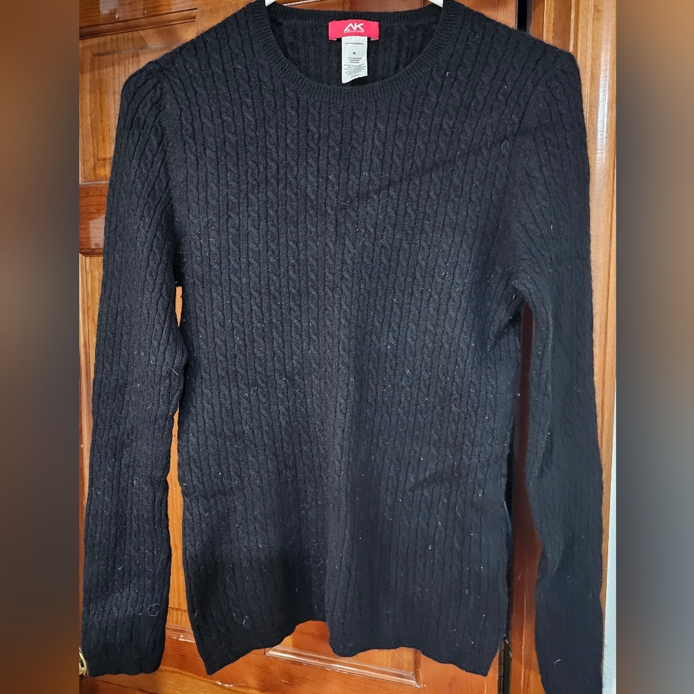 Anne Klein Women's M Cable Knit Cashmere Sweater